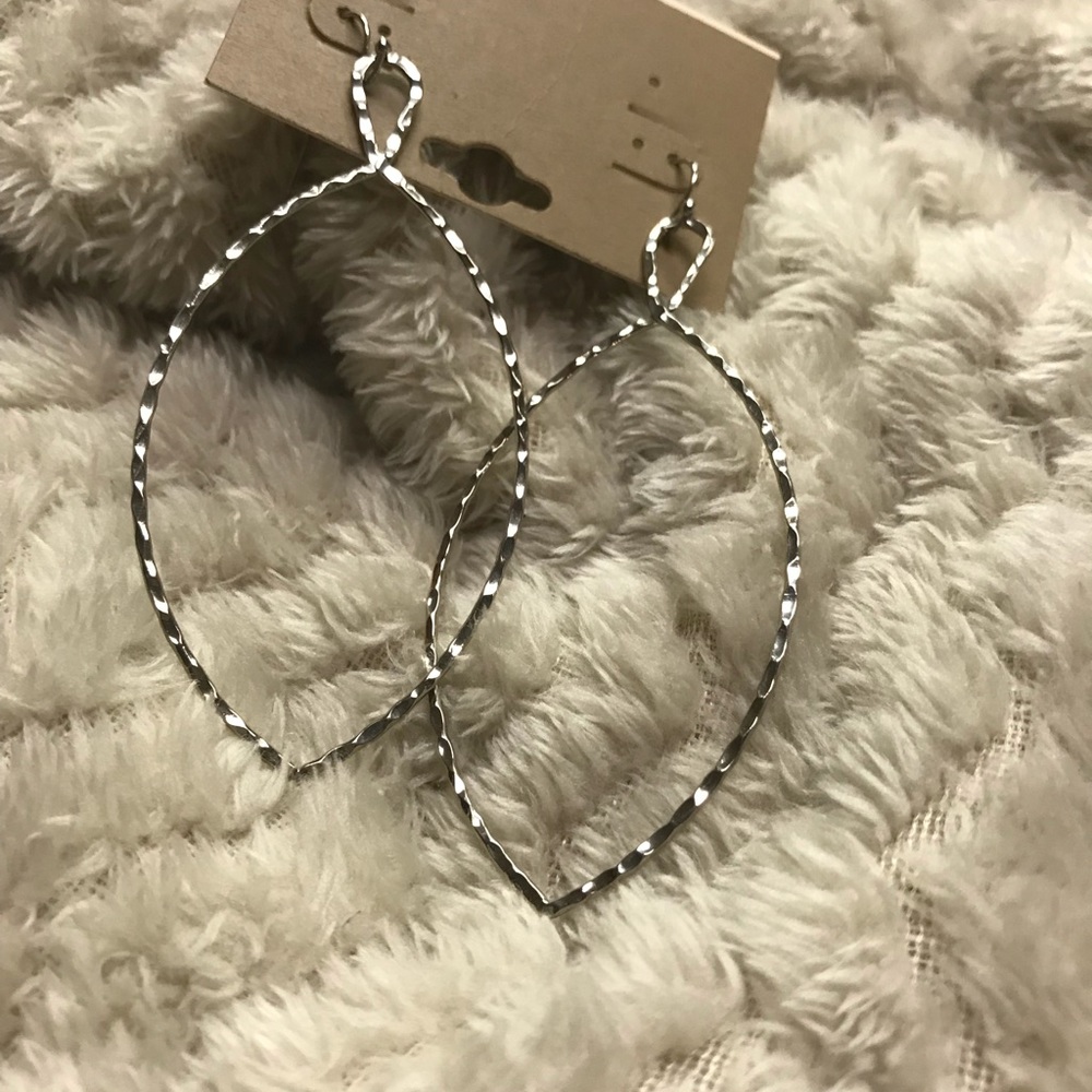 Simple Silver Dangle Earrings
